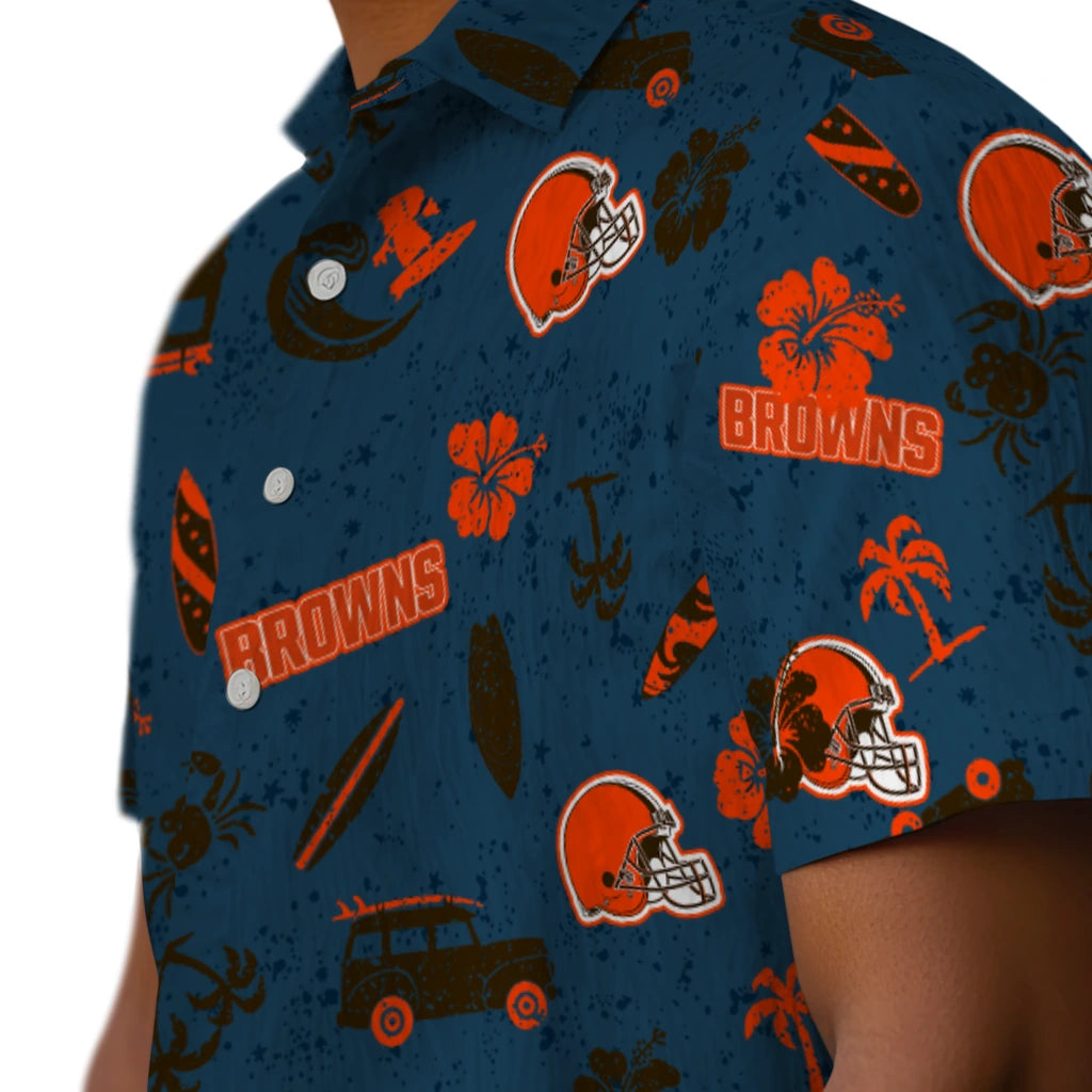 Cleveland Browns Hawaiian Shirt - Beach Vibe | Hula Hawaiian Shirts