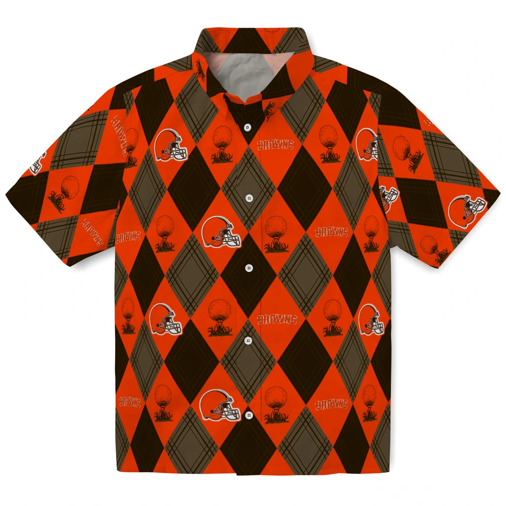 Cleveland Browns Hawaiian Shirt - Golfing Plaid | Hula Hawaiian Shirts