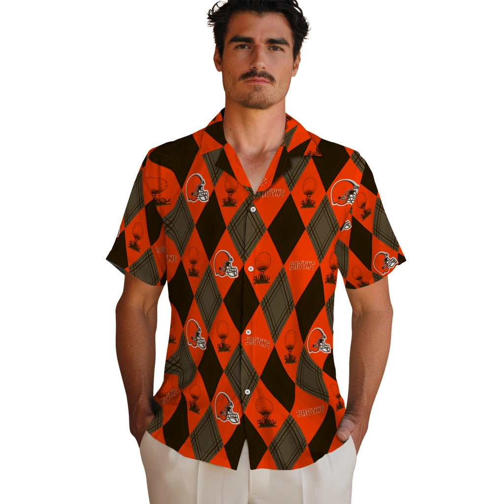 Cleveland Browns Hawaiian Shirt - Golfing Plaid | Hula Hawaiian Shirts