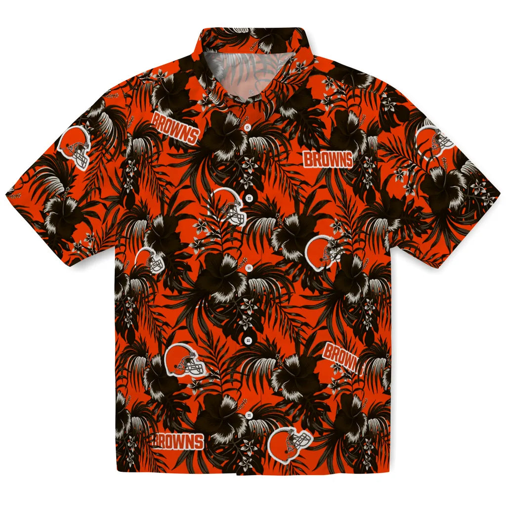 Cleveland Browns Hawaiian Shirt - Hibiscus Exotic | Hula Hawaiian Shirts