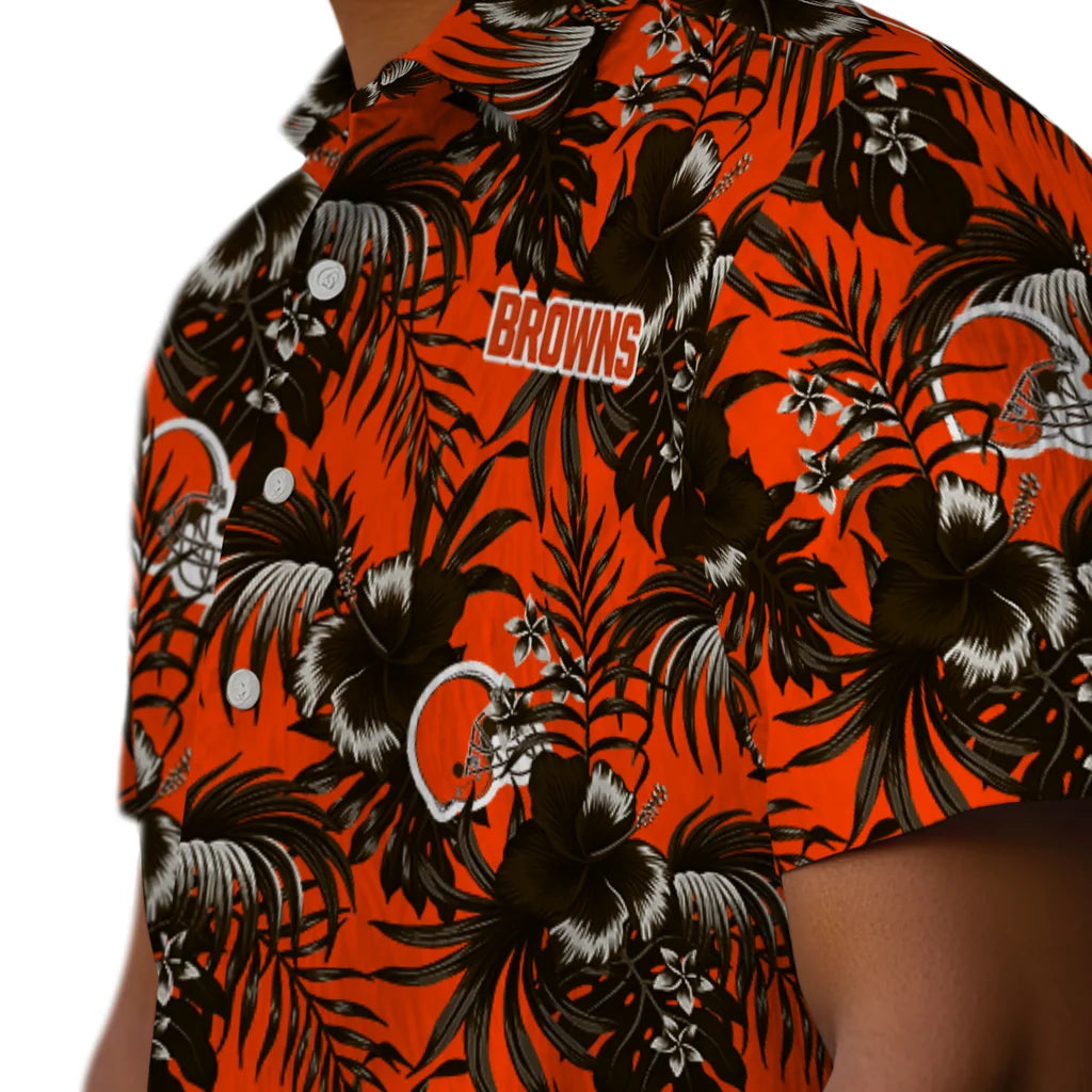 Cleveland Browns Hawaiian Shirt - Hibiscus Exotic | Hula Hawaiian Shirts