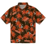 Cleveland Browns Hawaiian Shirt - Palm Tree Motif | Hula Hawaiian Shirts