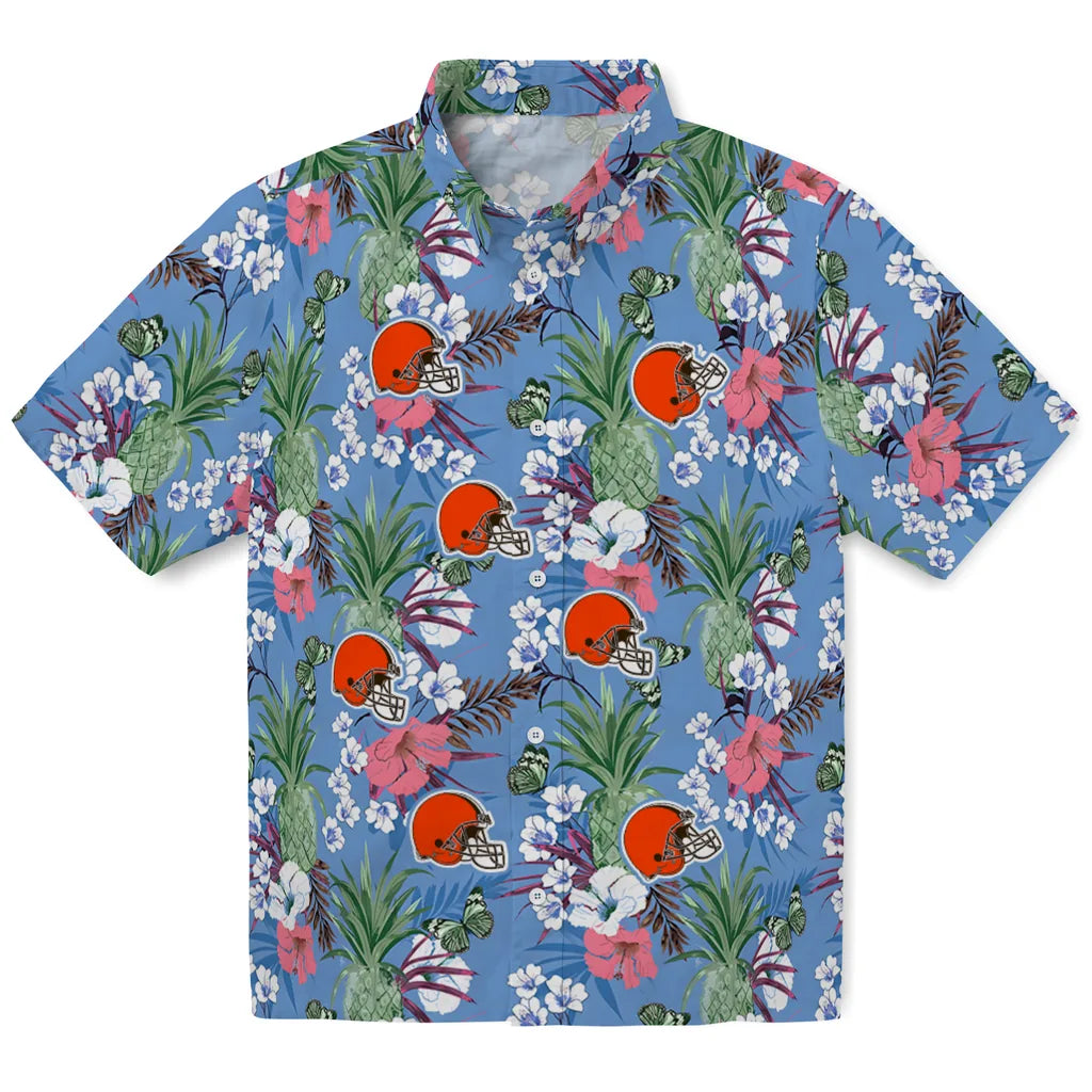 Cleveland Browns Hawaiian Shirt - Pineapple Bouquet | Hula Hawaiian Shirts