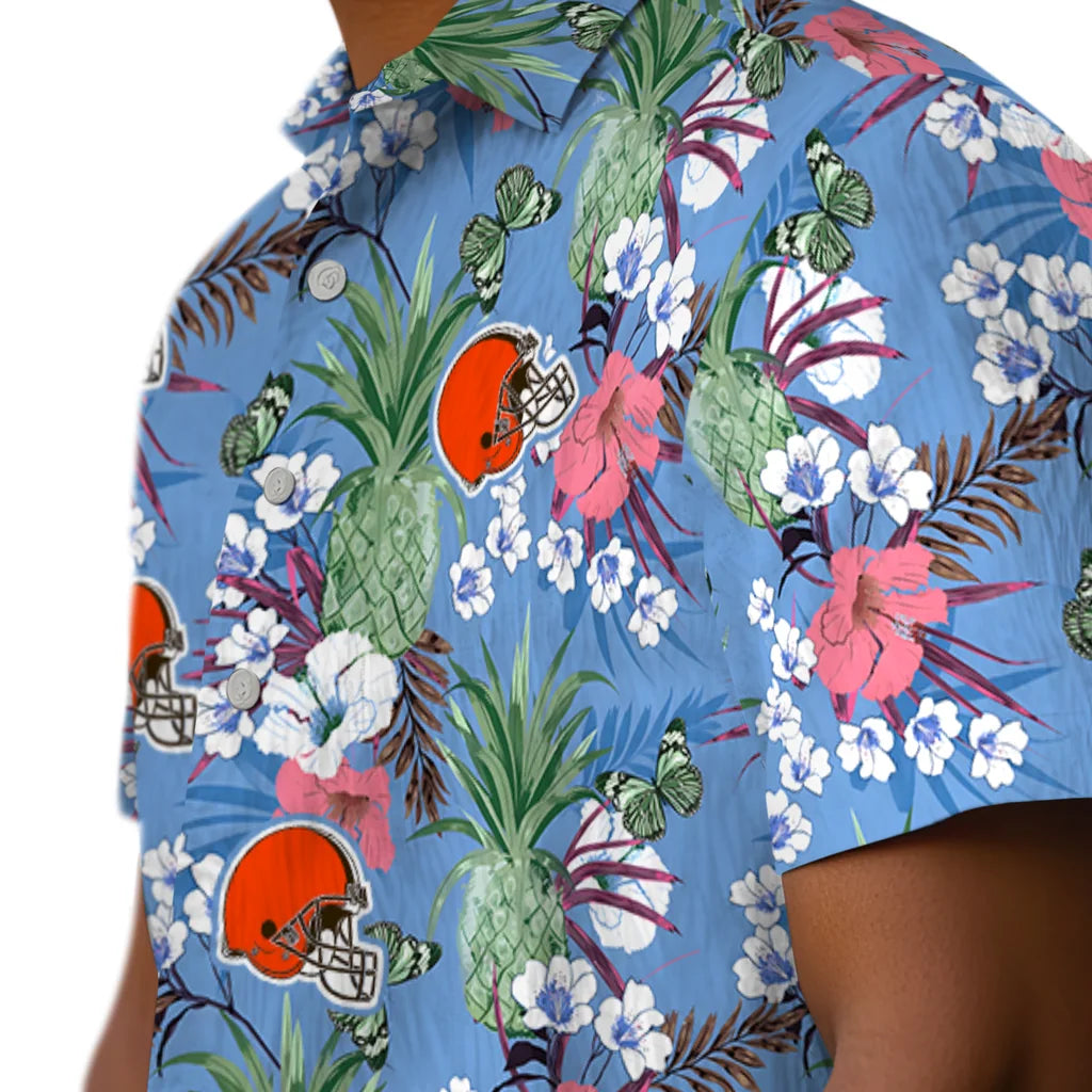Cleveland Browns Hawaiian Shirt - Pineapple Bouquet | Hula Hawaiian Shirts