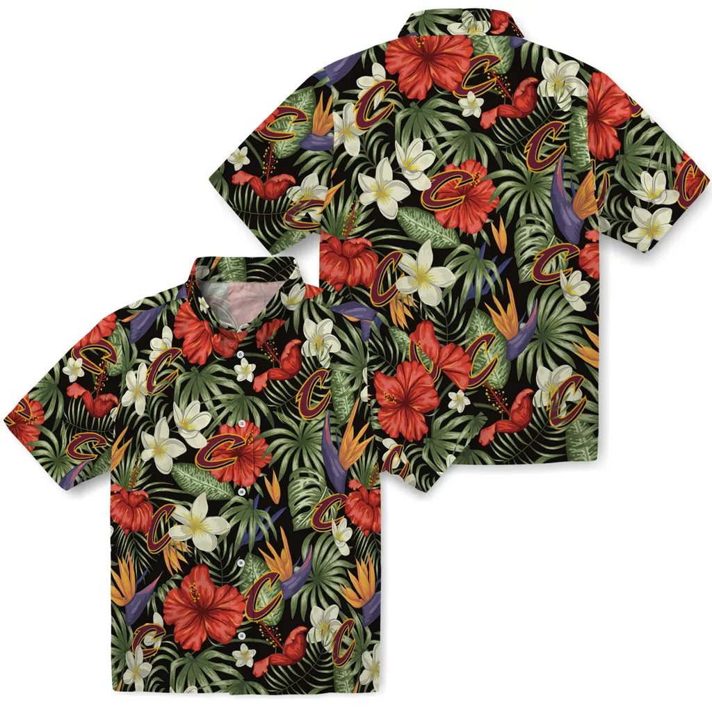 Cleveland Cavaliers Hawaiian Shirt - Hawaii Floral Hibiscus | Hula Hawaiian Shirts