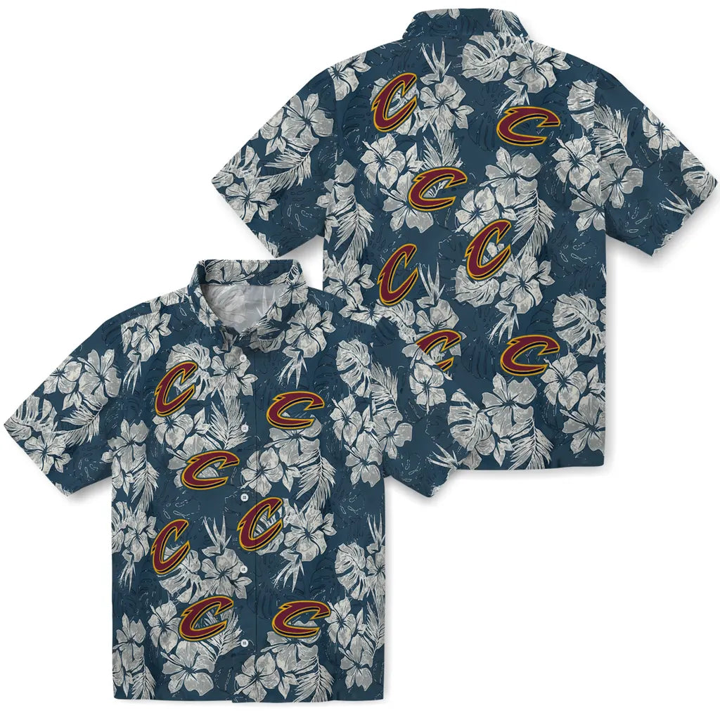 Cleveland Cavaliers Hawaiian Shirt - Hibiscus Flowers | Hula Hawaiian Shirts