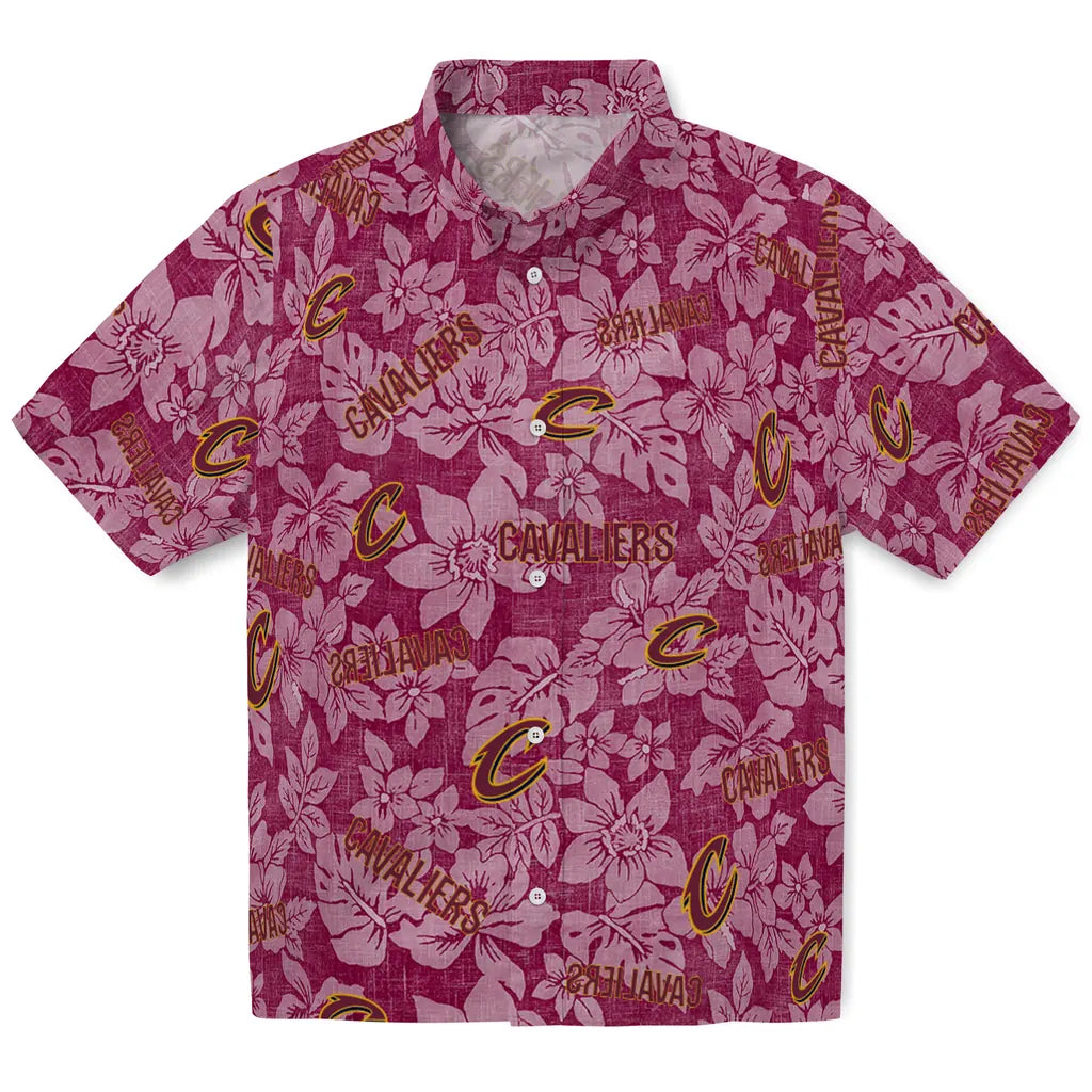 Cleveland Cavaliers Hawaiian Shirt - Hibiscus Oasis | Hula Hawaiian Shirts