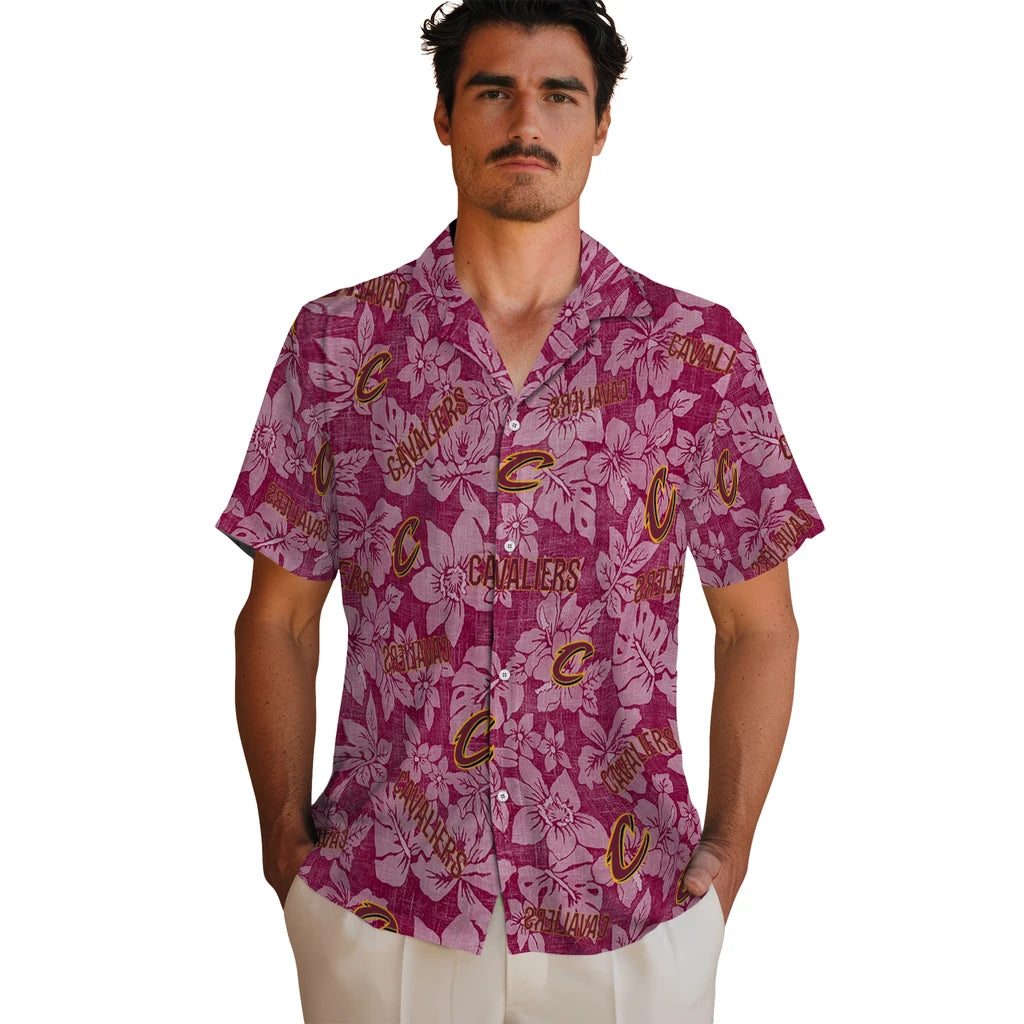 Cleveland Cavaliers Hawaiian Shirt - Hibiscus Oasis | Hula Hawaiian Shirts