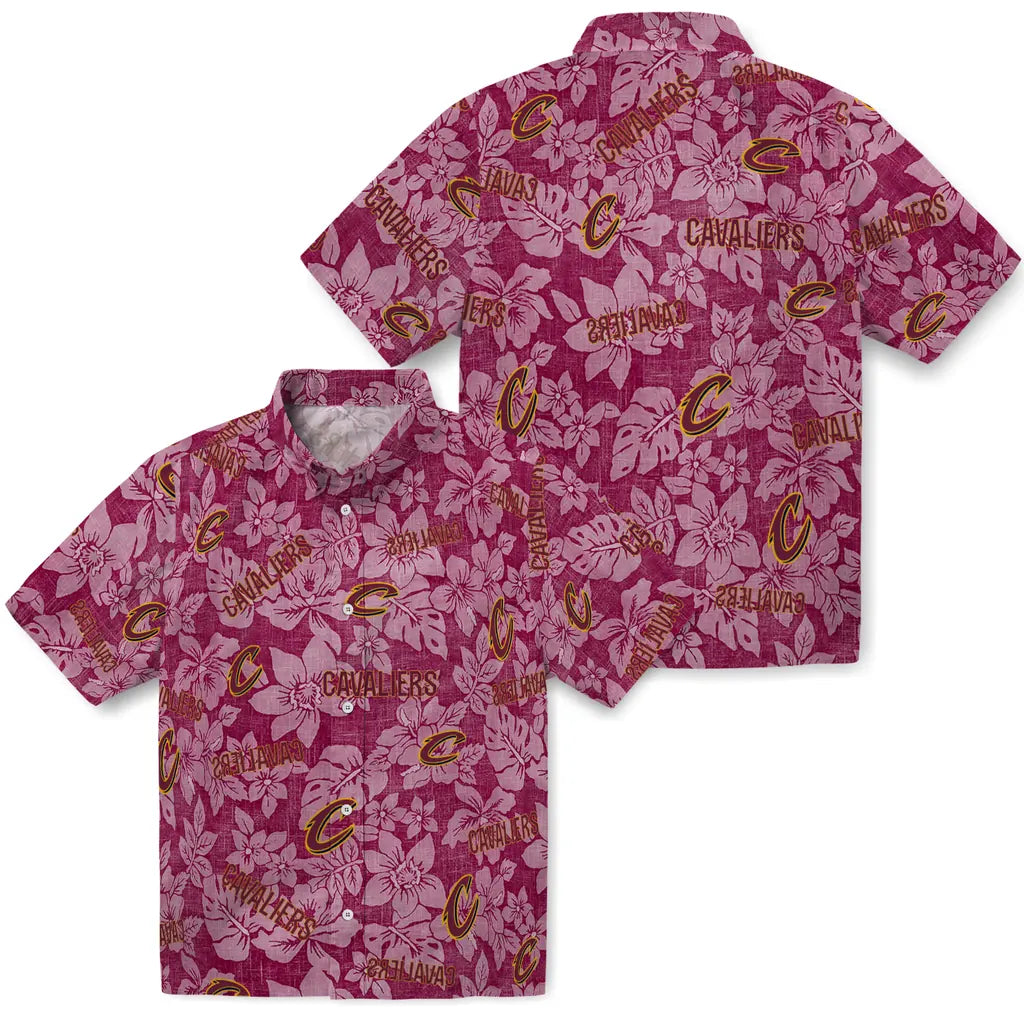 Cleveland Cavaliers Hawaiian Shirt - Hibiscus Oasis | Hula Hawaiian Shirts