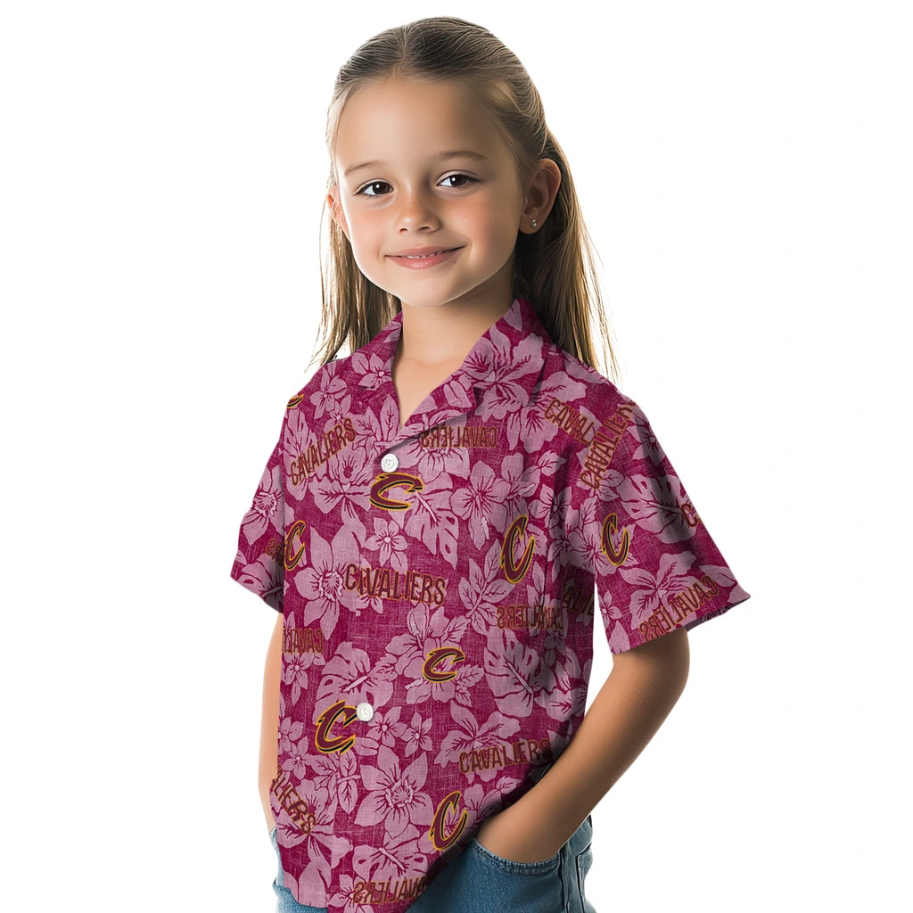 Cleveland Cavaliers Hawaiian Shirt - Hibiscus Oasis | Hula Hawaiian Shirts