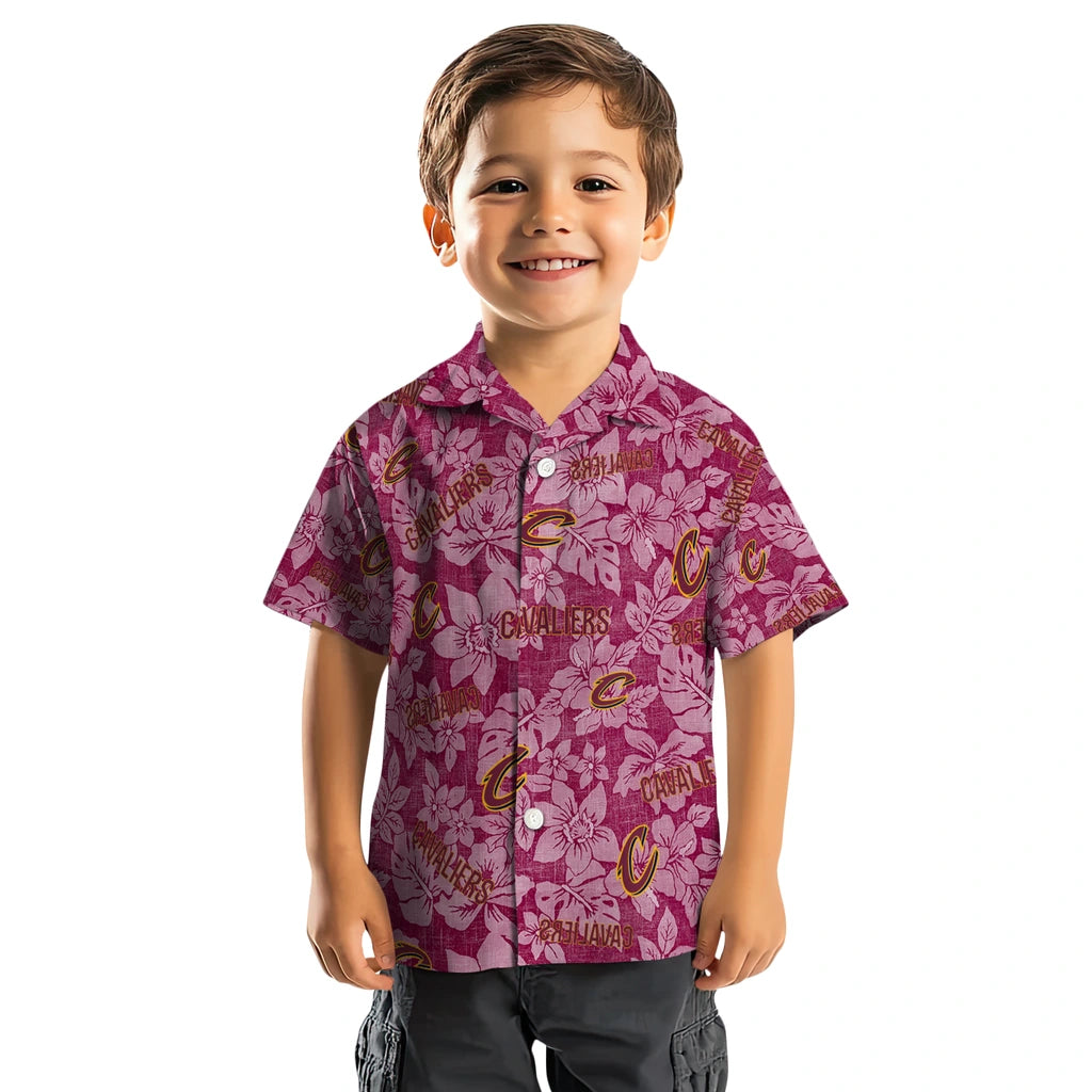 Cleveland Cavaliers Hawaiian Shirt - Hibiscus Oasis | Hula Hawaiian Shirts