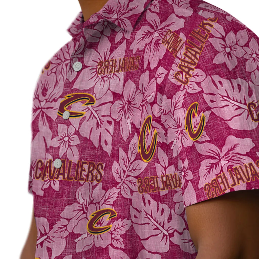 Cleveland Cavaliers Hawaiian Shirt - Hibiscus Oasis | Hula Hawaiian Shirts