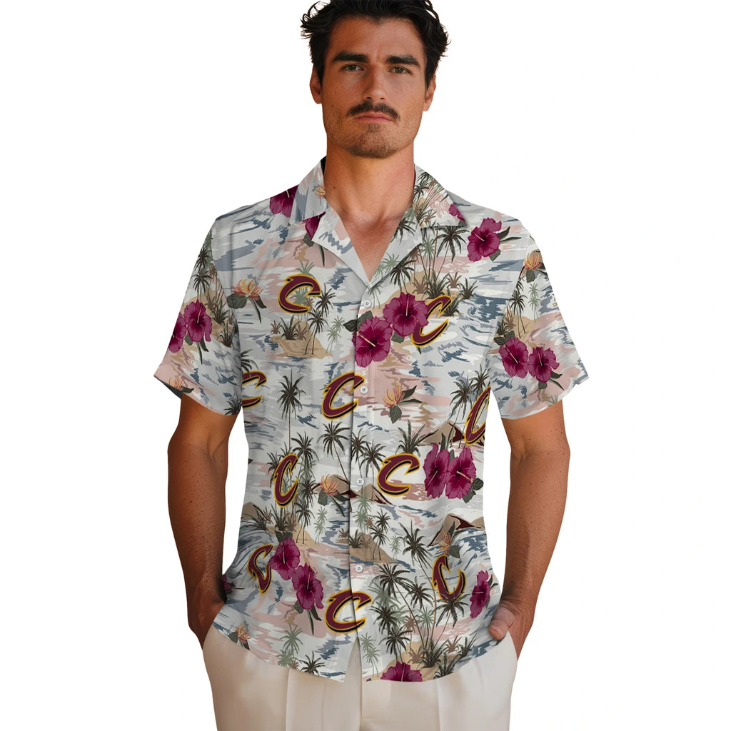 Cleveland Cavaliers Hawaiian Shirt - Hibiscus Seaside | Hula Hawaiian Shirts