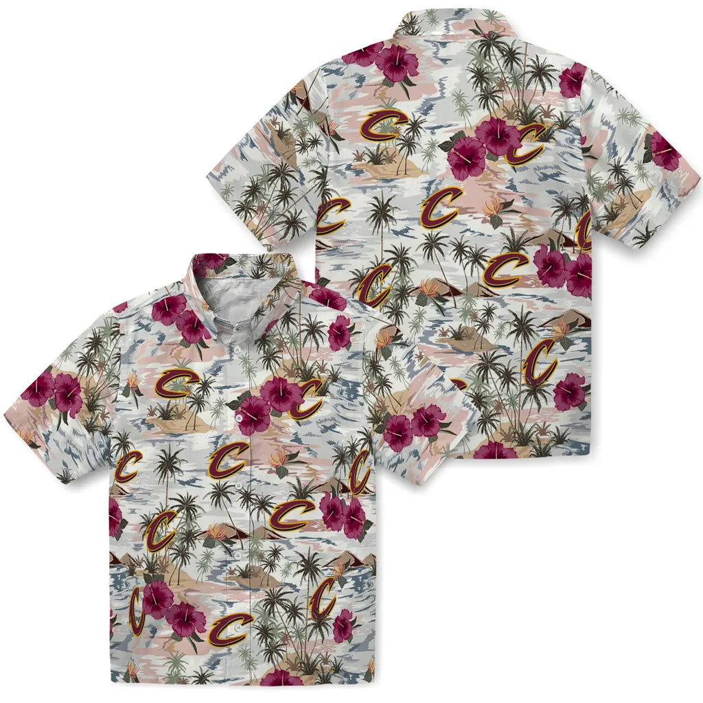 Cleveland Cavaliers Hawaiian Shirt - Hibiscus Seaside | Hula Hawaiian Shirts