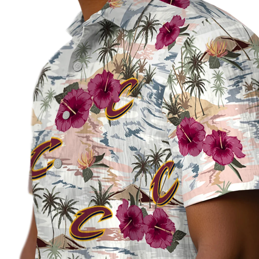 Cleveland Cavaliers Hawaiian Shirt - Hibiscus Seaside | Hula Hawaiian Shirts