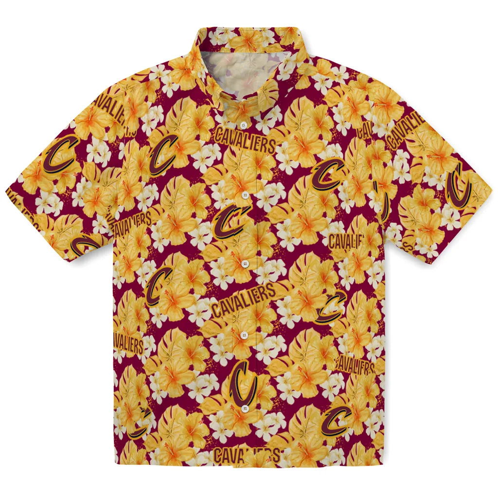 Cleveland Cavaliers Hawaiian Shirt - Hibiscus Tropics | Hula Hawaiian Shirts