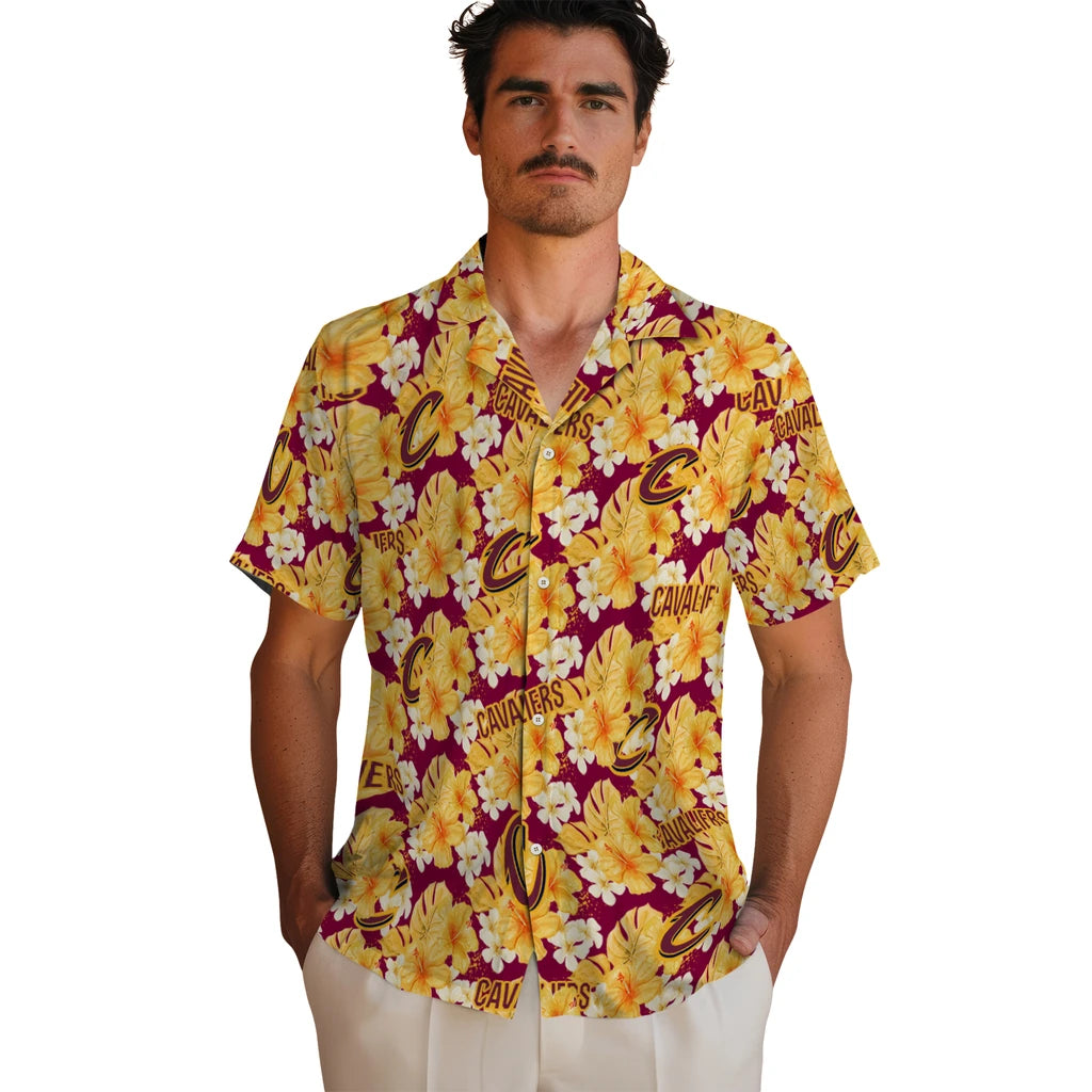 Cleveland Cavaliers Hawaiian Shirt - Hibiscus Tropics | Hula Hawaiian Shirts
