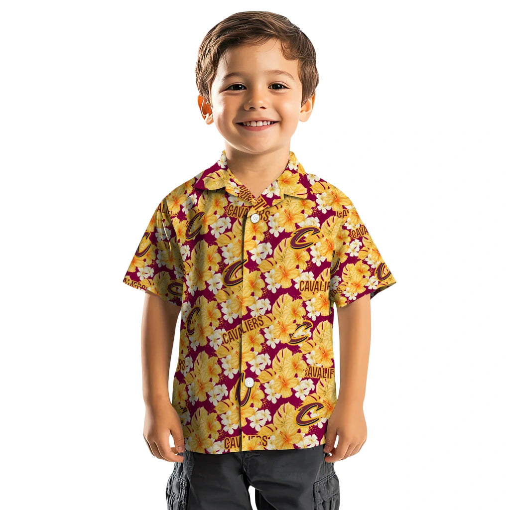 Cleveland Cavaliers Hawaiian Shirt - Hibiscus Tropics | Hula Hawaiian Shirts