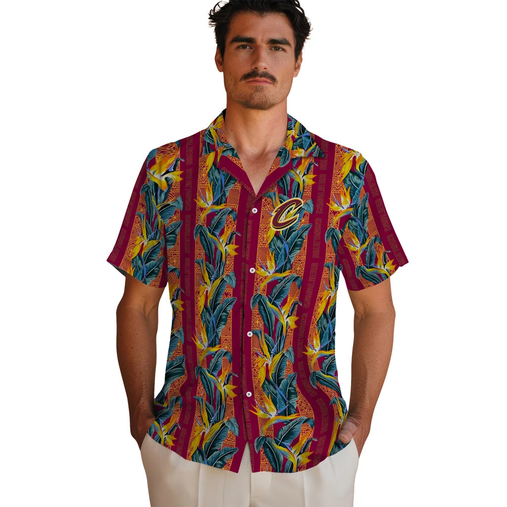 Cleveland Cavaliers Hawaiian Shirt - Paradise Vines | Hula Hawaiian Shirts