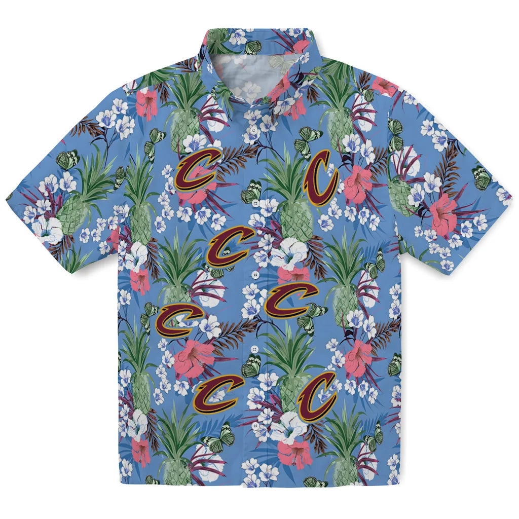 Cleveland Cavaliers Hawaiian Shirt - Pineapple Bouquet | Hula Hawaiian Shirts