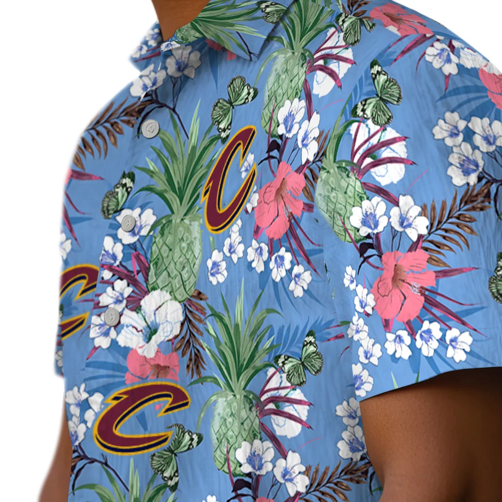 Cleveland Cavaliers Hawaiian Shirt - Pineapple Bouquet | Hula Hawaiian Shirts