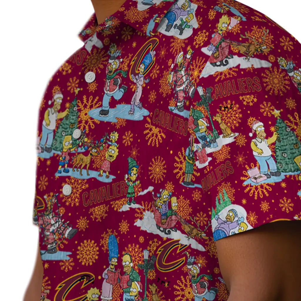 Cleveland Cavaliers Hawaiian Shirt - Simpsons Christmas | Hula Hawaiian Shirts