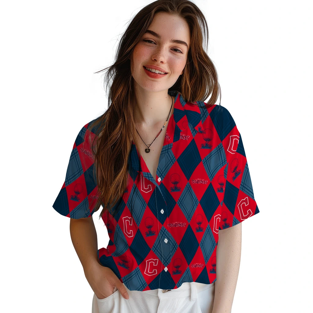 Cleveland Guardians Hawaiian Shirt - Golfing Plaid | Hula Hawaiian Shirts