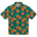 Cleveland Guardians Hawaiian Shirt - Hibiscus and Palm Leaves | Hula Hawaiian Shirts