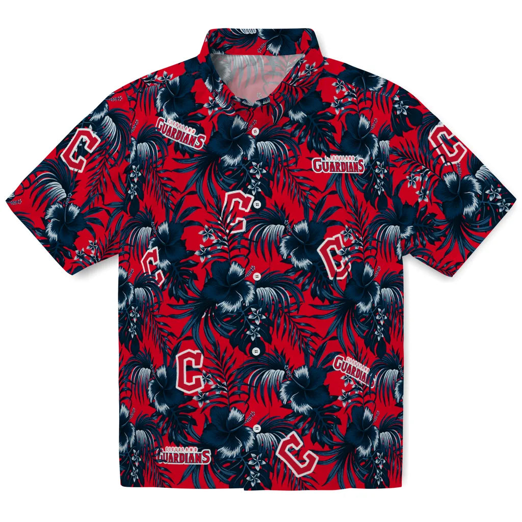 Cleveland Guardians Hawaiian Shirt - Hibiscus Exotic | Hula Hawaiian Shirts