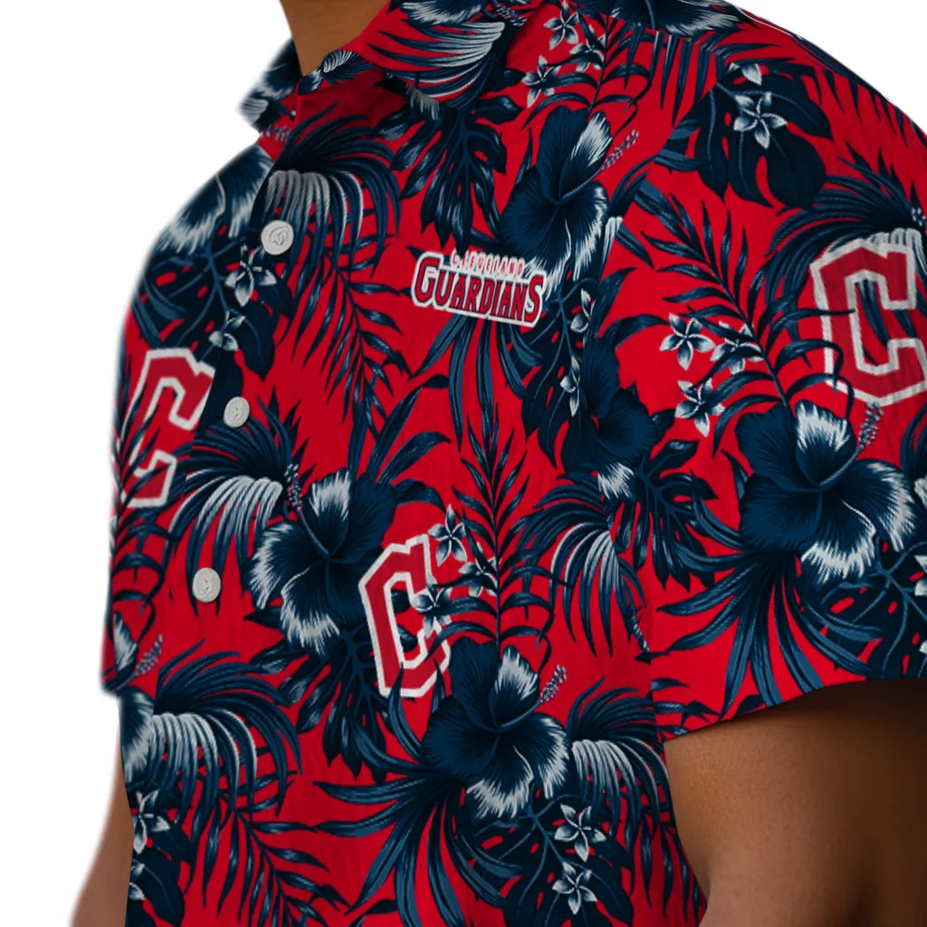 Cleveland Guardians Hawaiian Shirt - Hibiscus Exotic | Hula Hawaiian Shirts