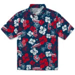 Cleveland Guardians Hawaiian Shirt - Hibiscus Flower Design | Hula Hawaiian Shirts