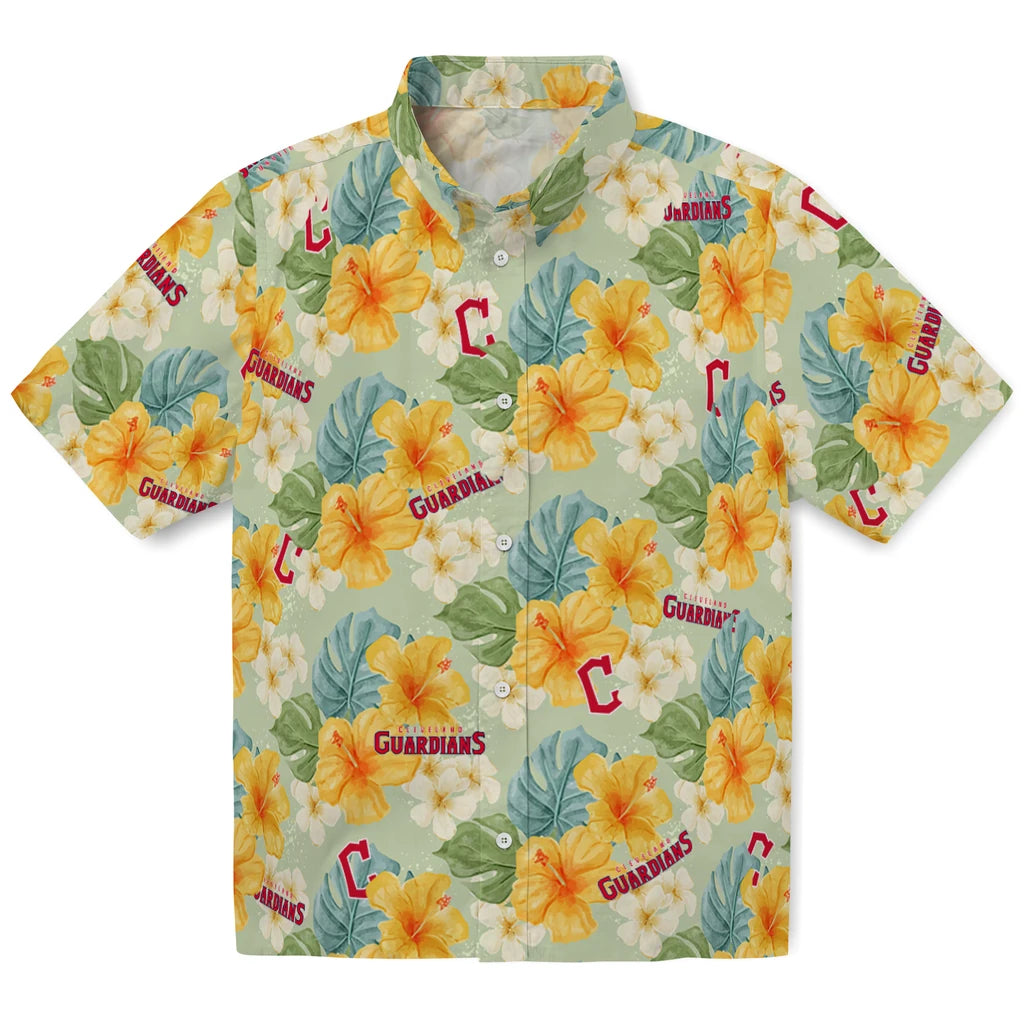 Cleveland Guardians Hawaiian Shirt - Hibiscus Mood | Hula Hawaiian Shirts