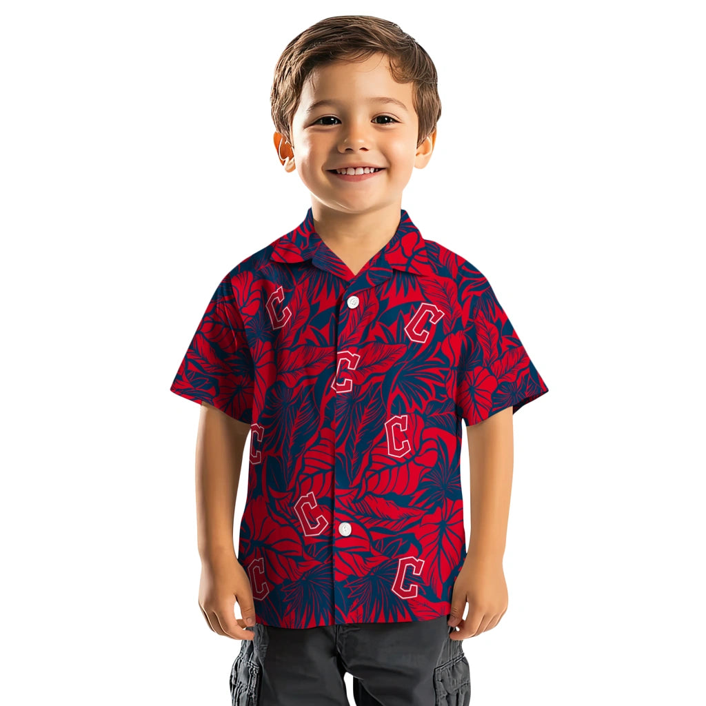 Cleveland Guardians Hawaiian Shirt - Monstera Layer | Hula Hawaiian Shirts