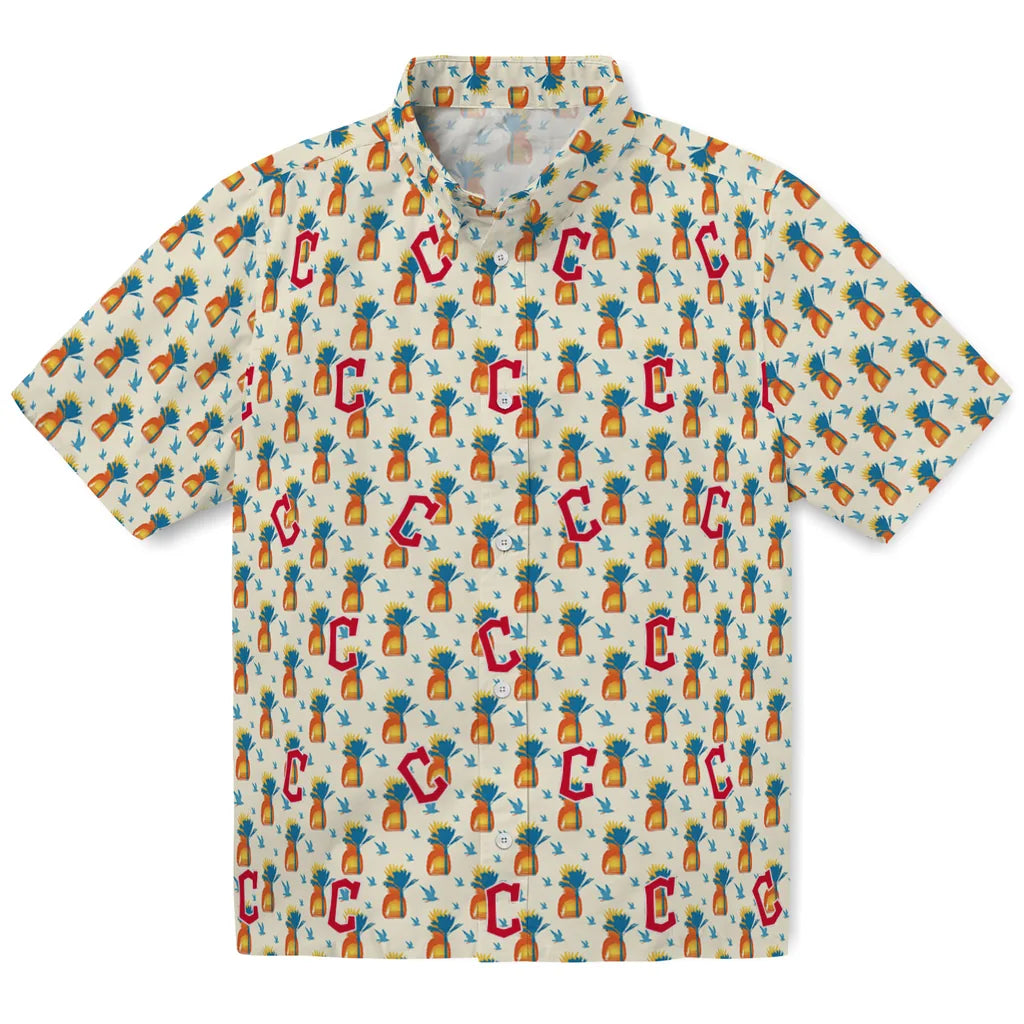 Cleveland Guardians Hawaiian Shirt - Pineapple Delight | Hula Hawaiian Shirts