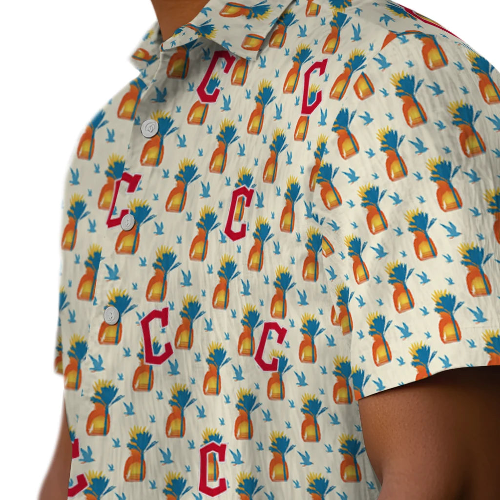 Cleveland Guardians Hawaiian Shirt - Pineapple Delight | Hula Hawaiian Shirts