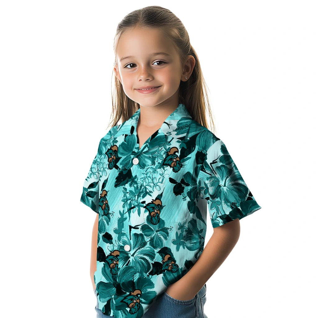 Coastal Carolina Chanticleers Hawaiian Shirt - Hibiscus Arrangement | Hula Hawaiian Shirts