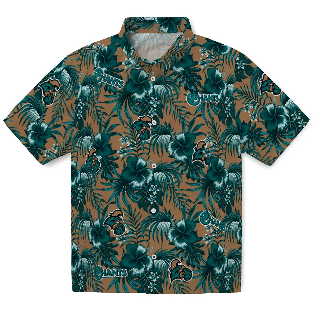 Coastal Carolina Chanticleers Hawaiian Shirt - Hibiscus Exotic | Hula Hawaiian Shirts