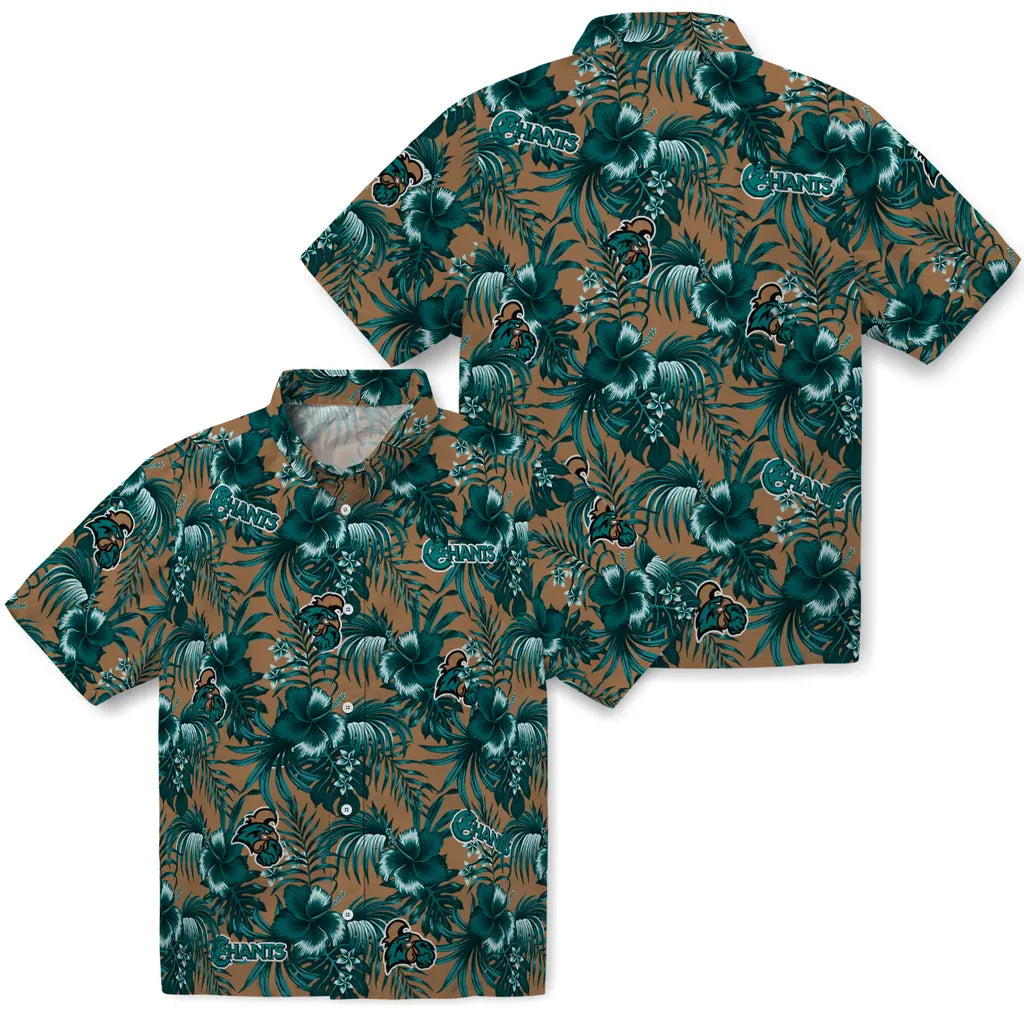 Coastal Carolina Chanticleers Hawaiian Shirt - Hibiscus Exotic | Hula Hawaiian Shirts