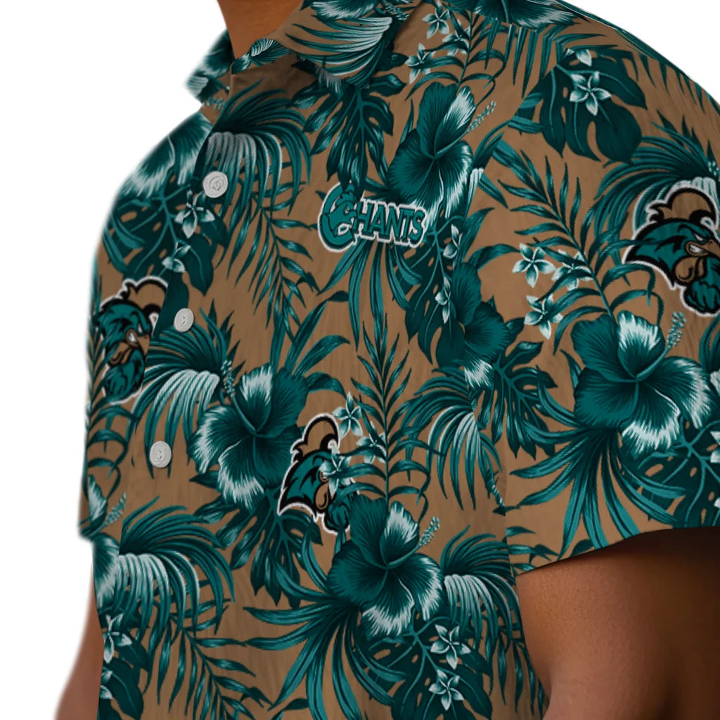 Coastal Carolina Chanticleers Hawaiian Shirt - Hibiscus Exotic | Hula Hawaiian Shirts
