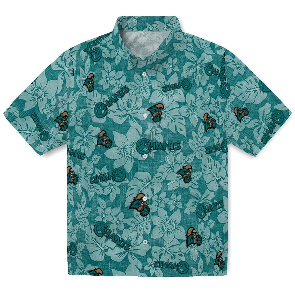 Coastal Carolina Chanticleers Hawaiian Shirt - Hibiscus Oasis | Hula Hawaiian Shirts