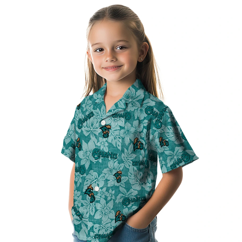 Coastal Carolina Chanticleers Hawaiian Shirt - Hibiscus Oasis | Hula Hawaiian Shirts