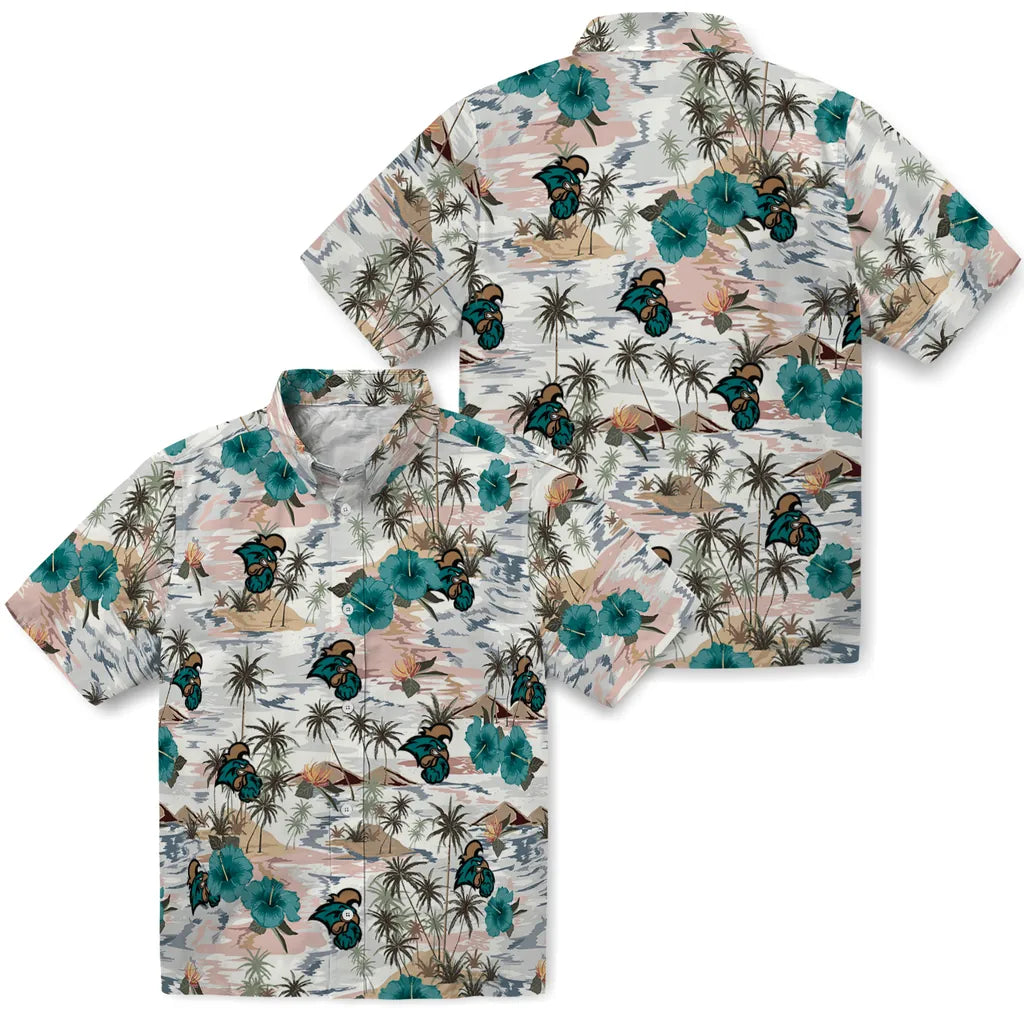 Coastal Carolina Chanticleers Hawaiian Shirt - Hibiscus Seaside | Hula Hawaiian Shirts