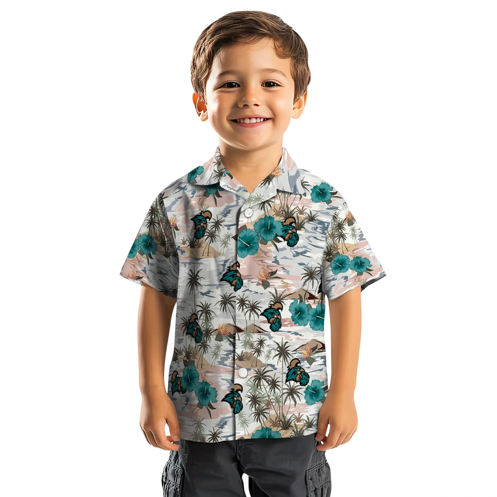 Coastal Carolina Chanticleers Hawaiian Shirt - Hibiscus Seaside | Hula Hawaiian Shirts