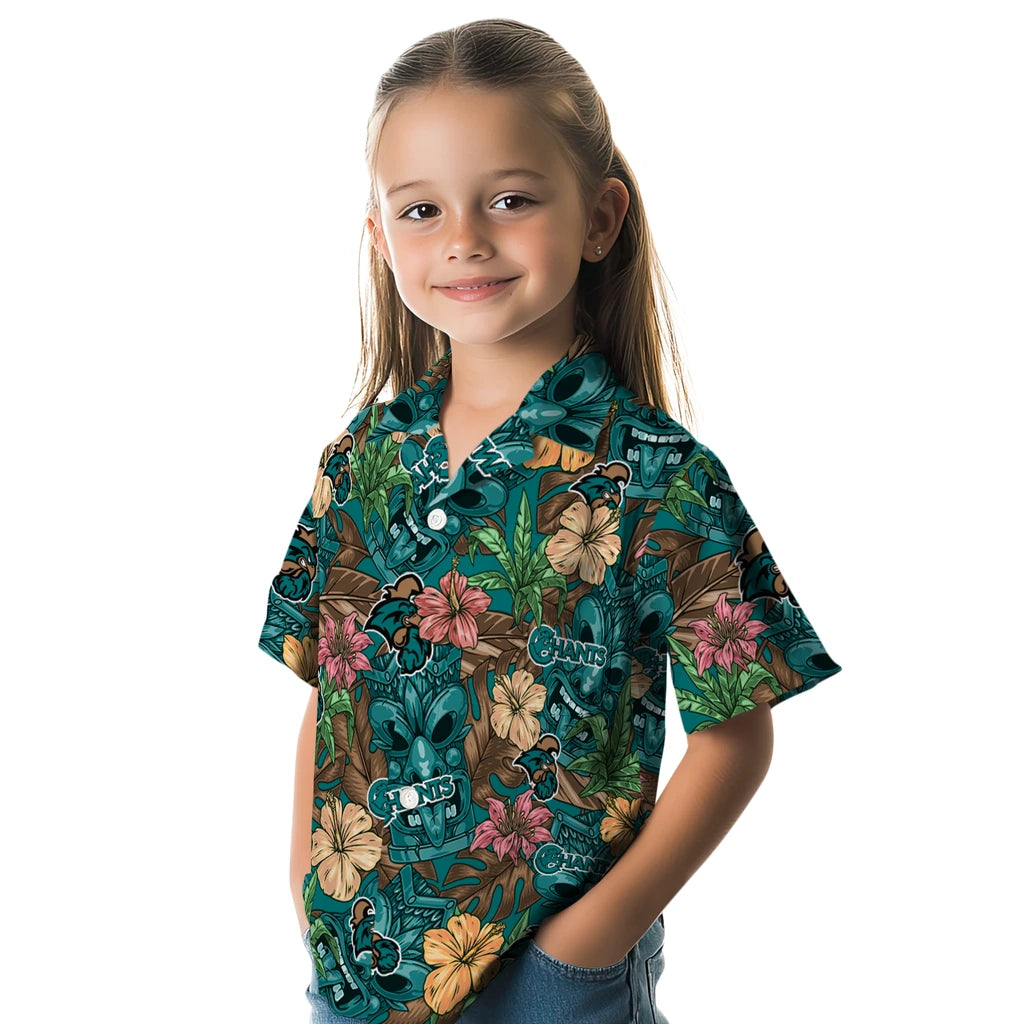 Coastal Carolina Chanticleers Hawaiian Shirt - Hibiscus Tiki Jungle | Hula Hawaiian Shirts