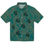 Coastal Carolina Chanticleers Hawaiian Shirt - Leaf Outline | Hula Hawaiian Shirts
