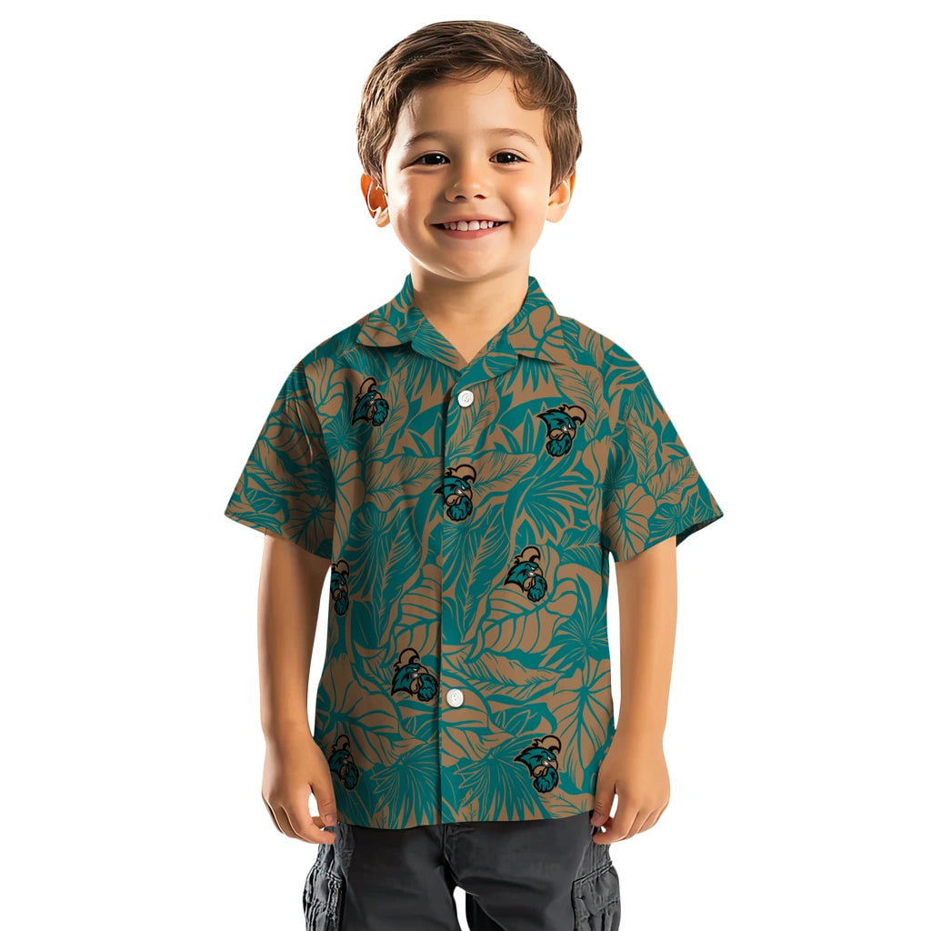 Coastal Carolina Chanticleers Hawaiian Shirt - Monstera Layer | Hula Hawaiian Shirts