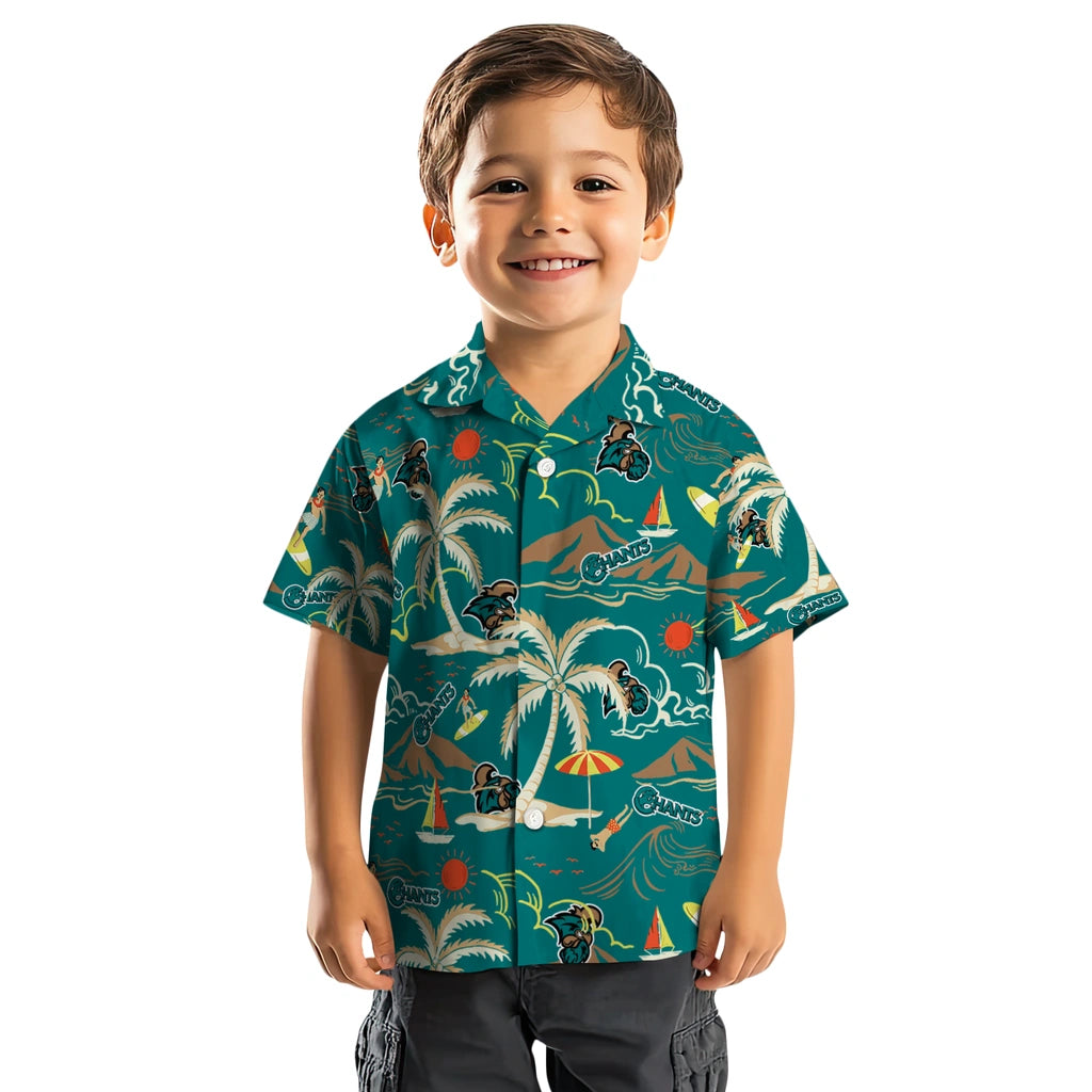 Coastal Carolina Chanticleers Hawaiian Shirt - Palm Tree Island | Hula Hawaiian Shirts