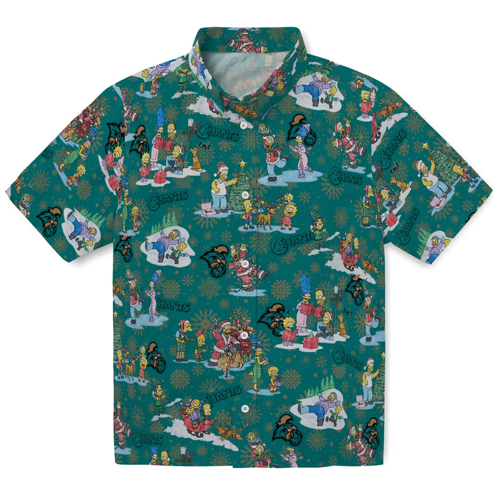 Coastal Carolina Chanticleers Hawaiian Shirt - Simpsons Christmas | Hula Hawaiian Shirts
