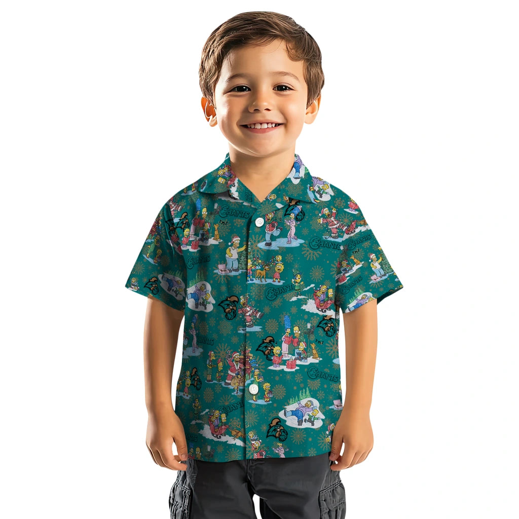 Coastal Carolina Chanticleers Hawaiian Shirt - Simpsons Christmas | Hula Hawaiian Shirts