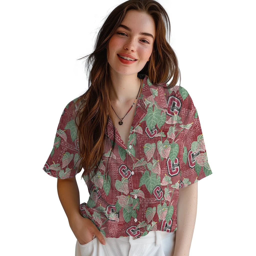 Colgate Raiders Hawaiian Shirt - Anthurium Overlay | Hula Hawaiian Shirts